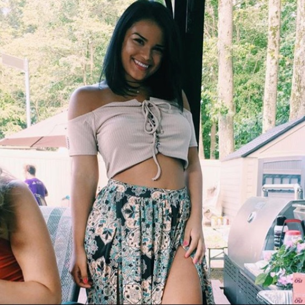 LACE UP CORSET BARDOT KNITTED CROP TOP🖤